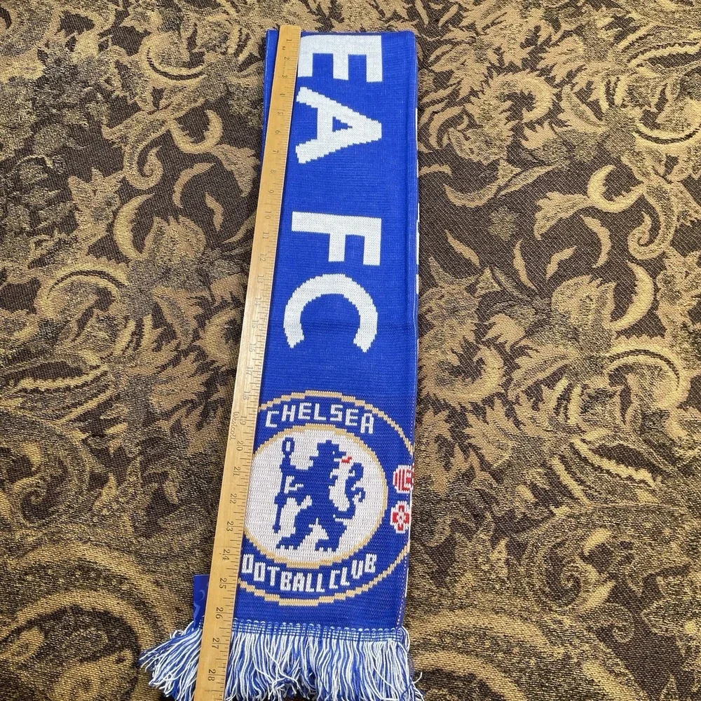 Chelsea FC Soccer Football Scarf Licensed New Blue White Striped